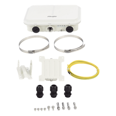 RUIJIE - Punto de Acceso Wi-Fi 6 / Sectorial 60° / Hasta 1775 Mbps / Dual Banda 2.4/5 GHz / PoE + SFP Uplink / IP68