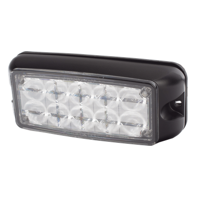 ECCO - Luz de Advertencia LED / 10 LED / Rojo/Azul / 5x2 Pulgadas / 12-24 VDC / Montaje Superficial / IP Resistente al Agua / SAE Clase I