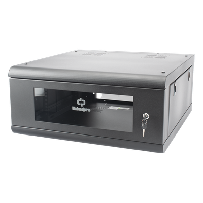 LINKEDPRO - Gabinete de Pared / 4U / 635mm (2.08 ft) Profundidad / Cristal Templado / Acero Reforzado