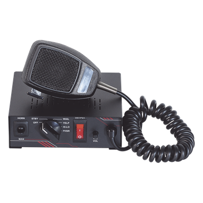 SIGNALPRO - Sirena Vehicular / 100 W / Multivoltaje 12~24 VCD / 6 Tonos Clásicos / Micrófono Integrado / Certificación SAE J1849