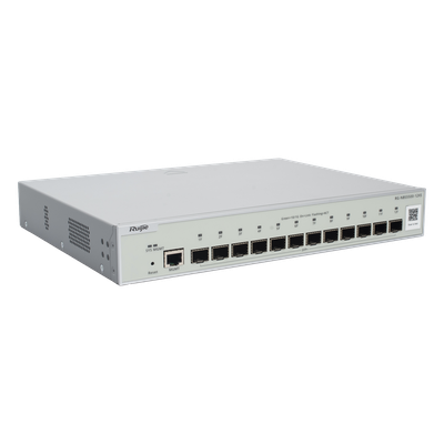 RUIJIE - Switch Administrable Full Aggregation Capa 3 / 12 Puertos SFP+ 10G / 240 Gbps / 1U / 11.81 x 9.13 x 1.73 in