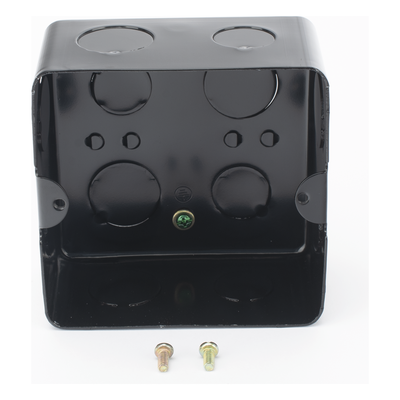 THORSMAN - Caja de Registro / Acero Galvanizado 1.45-1.50mm / 10x10 cm (3.94x3.94 in) / Incluye Tapa y Tornillos / Negro