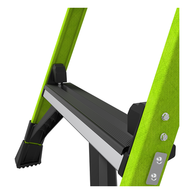 LITTLE GIANT LADDER SYSTEMS - Escalera de Tijera / Fibra de Vidrio y Aluminio / 1.8 m (6 ft) / Carga 170 kg / Soporte Superior para Herramientas / Tipo IAA