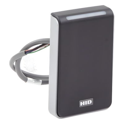 HID - Lector de Control de Acceso / Multitecnología SEOS, iCLASS, MIFARE, HID Proximity / Interfaz Wiegand y RS-485 / Montaje en Marco o Superficie Plana / LED Tricolor y Audio