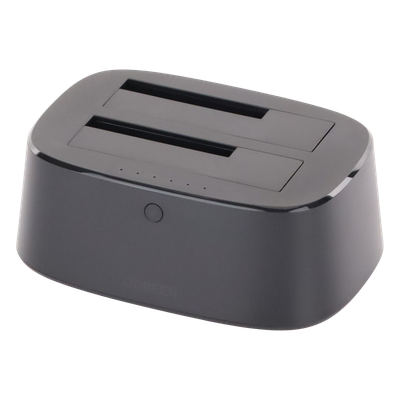 UGREEN - Estación de Acoplamiento Doble Bahía / USB 3.0 / SATA III / Clonación Offline / 12 TB / UASP / 12V 3A