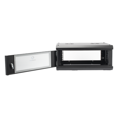 LINKEDPRO - Gabinete de Pared / 4U / 19 in / 455 mm Profundidad / 1.49 ft / Cristal Templado / Acero Reforzado