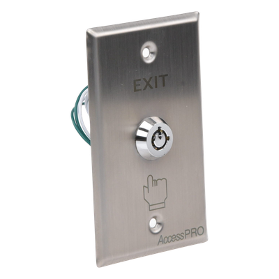 ACCESSPRO - Switch con Llave / Contacto NC/NO / 24 VCD / Acero Inoxidable / 115 x 70 x 34 mm / 0.37 x 0.23 x 0.11 ft