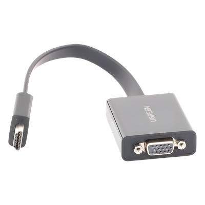 UGREEN - Adaptador HDMI a VGA / 1080P@60Hz / Audio 3.5mm / Alimentación Micro USB / Cable 0.82 ft / Plug & Play