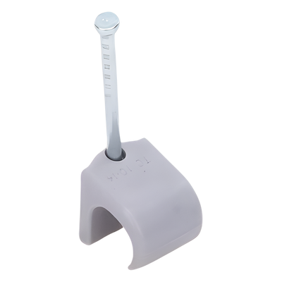 THORSMAN - Grapa para cable redondo / 10mm / Calibre 8 / Polipropileno gris / 100 piezas / -10°C a +120°C / Clavo 2mm x 30mm