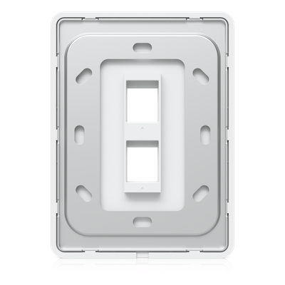 UBIQUITI - Placa Keystone Universal / 2 Puertos / Superficie Pintable / Montaje Vertical / 4 Piezas