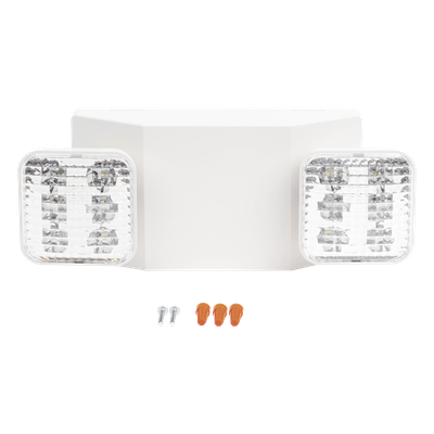 SFIRE - Luz LED de Emergencia / Doble LED 1W / 150 Lúmenes / Voltaje Universal 127-277 VAC / Autonomía 90 min / UL 5VA