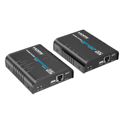 EPCOM - Extensor KVM HDMI / 4K 60 Hz / 120 m (393.7 ft) con CAT6 / 18 Gbps / HDCP 2.2 / Latencia 120-170 ms / IPColor Stream / Matriz 256x256