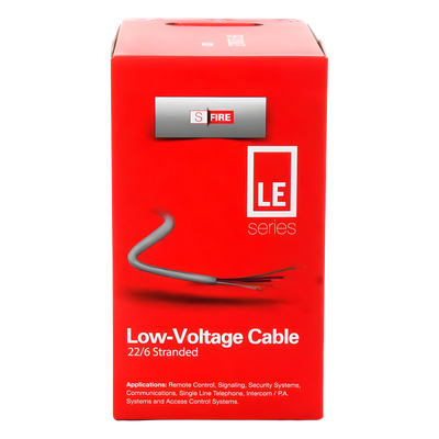 SFIRE - Cable para Alarma / 6 Conductores / 22 AWG / CCA / 305 m (1000 ft) / PVC Retardante / Blanco