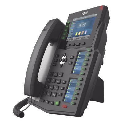 FANVIL - Teléfono IP Empresarial / 20 Líneas SIP / Triple Pantalla Color / Puertos Gigabit / PoE / Bluetooth / Opus