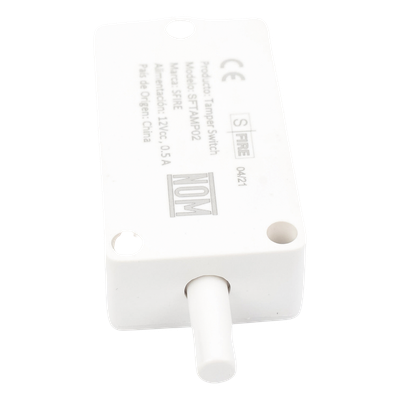 SFIRE - Tamper Switch / Contactos de Plata / 0.150 Ω Máx / 12 VDC / 0.5 A / Certificación UL y CE