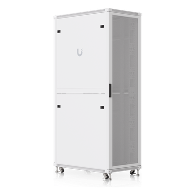 UBIQUITI - Gabinete de Rack 42U / 600 x 1000 mm / Carga 800 kg (1763.7 lb) Estática / Ventilación Integrada / Puertas Perforadas / Totalmente Ensamblado