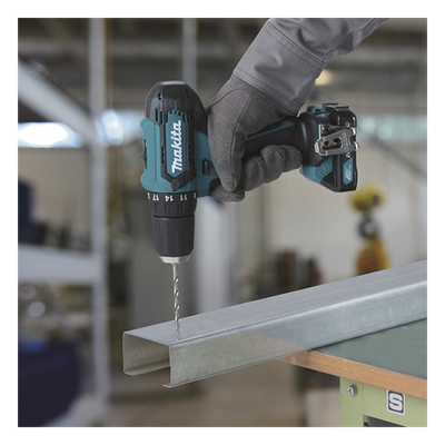 MAKITA - Taladro Combinado / 12V CXT / 2 Velocidades 0-1700/450 RPM / Portabrocas 1.5-13 mm / 2 Baterías 2.0Ah / Cargador Rápido / Maletín