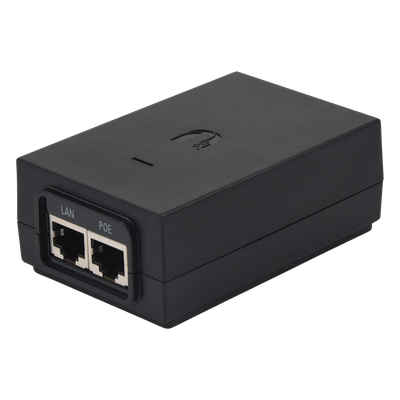 UBIQUITI - Adaptador PoE / 24 VDC / 1.25 A / Puerto Gigabit / 4 Pares / Protección ESD / 94 x 60 x 33 mm