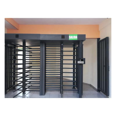 ACCESSPRO - Torniquete de Cuerpo Completo / 4 Ejes de Seguridad / Rotación 90° / 30 Personas por Minuto / Interior/Exterior / 110 VCA / Acero al Carbón con Pintura Gris