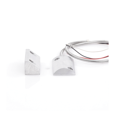 SFIRE - Contacto Magnético de Piso / Salida Dual NC/NA / GAP 65 mm (2.5 in) / Cubierta de Aluminio / Cable Blindado 55 cm / Certificación UL & CE