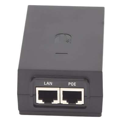 UBIQUITI - Adaptador PoE / 48 VDC / 0.5 A / Fast Ethernet 10/100 Mbps / 2 Pares / 0 a 40°C