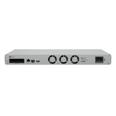 UBIQUITI - NVR Rack 1U / 4 Bahías Hot-Swap / 10G SFP+ y 2.5GbE / 30 Cámaras 4K / Edge-AI / HDMI Viewport