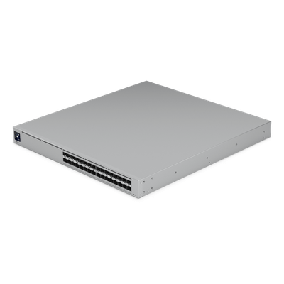 UBIQUITI - Switch de Agregación 25G / 32 Puertos SFP28 / Capacidad 1.6 Tbps / Layer 3 / Rack 1U / Pantalla Táctil 1.3"
