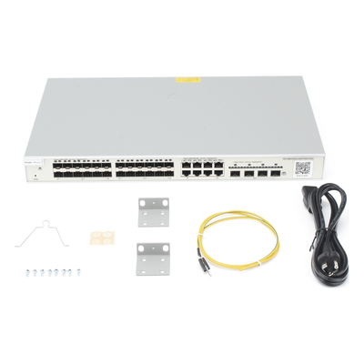 RUIJIE - Switch Administrable Capa 2+ / 24 Puertos SFP / 8 Puertos RJ45 Combinados / 4 SFP+ / 128 Gb/s / 6 kV Protección Sobretensión