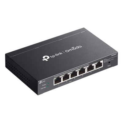 TP-LINK - Switch Gigabit / 6 Puertos / 4 PoE+ 65W / Gestión Cloud SDN / Fanless / Alcance PoE 250 m (820.2 ft) / QoS y VLAN