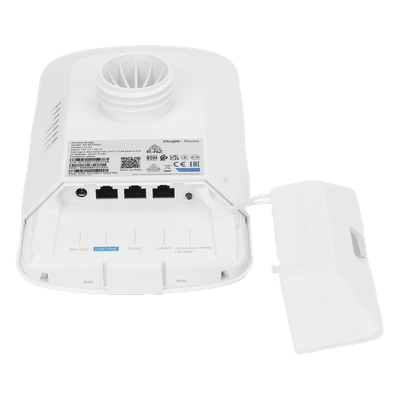 RUIJIE - Kit Punto a Punto / Wi-Fi 5 867 Mbps / 5 GHz / Alcance 5 km (16,404 ft) / Antena 16 dBi / 3 Puertos Gigabit / IP55 / Administración Cloud