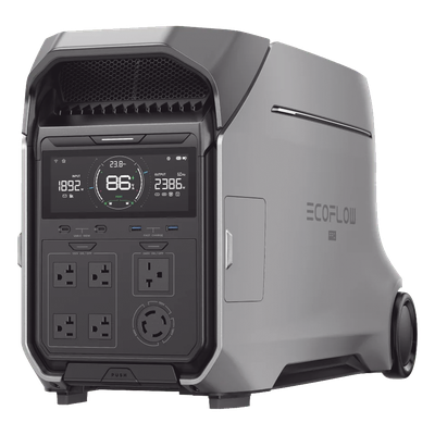 ECOFLOW - Estación de Energía Portátil / 3600 Wh LFP / 5 Salidas AC 3600 W (7200 W Pico) / 2 USB-C 100 W / Carga Solar 1600 W / Wi-Fi y Bluetooth