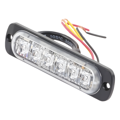 SIGNALPRO - Luz Auxiliar LED / 6 LED Alta Potencia / Perfil Bajo 9 mm / SAE Clase 1 / ECE R65 / IPX7 / Sincronización 15 Unidades