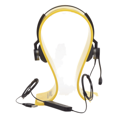 JABRA - Auriculares USB / Diadema Binaural / Cancelación de Ruido / PeakStop 118 dB / Brazo FreeSpin 360° / Cable Reforzado
