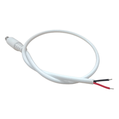 EPCOM POWERLINE - Cable de Alimentación DC / Conector Macho 5.5 x 2.1 mm / Calibre 22AWG / Longitud 30 cm / Forro Blanco / Polarizado
