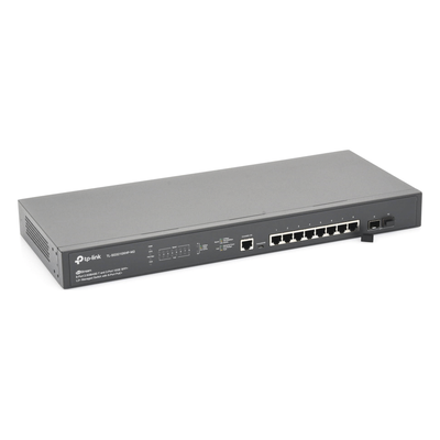 TP-LINK - Switch Administrable L2+ / 8 Puertos PoE+ MultiGigabit 2.5G / 2 Puertos SFP+ 10G / Presupuesto PoE 240W / Rendimiento 80 Gbps / Montaje en Rack