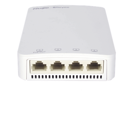RUIJIE - Punto de Acceso Wall Plate / Wi-Fi 5 / 1267 Mbps / MU-MIMO 2x2 / 5 Puertos Gigabit / PoE Out / Mesh / Beamforming