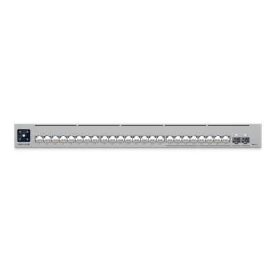 UBIQUITI - Switch PoE Administrado / 24 Puertos / 8x 2.5 GbE PoE++ / 16x GbE PoE+ / 2x SFP+ 10G / 400W / Pantalla Táctil 1.3"