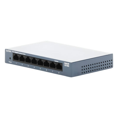 TP-LINK - Switch de Escritorio / 8 Puertos Gigabit 10/100/1000 Mbps / Carcasa Metálica / Green Ethernet / Plug-and-Play