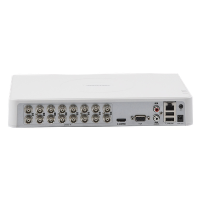HIKVISION - DVR 16 Canales TurboHD + 2 Canales IP / 2 Megapixel (1080p) Lite / Acusense Lite (Evita falsas alarmas) / Audio por Coaxitron / 1 Bahía de Disco Duro / H.265+ / Salida de VÌdeo en Full HD