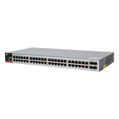 RUIJIE - Switch Administrable L2+ / 48 Puertos Gigabit / 4 Uplink SFP 2.5G / 116 Gbps / 1U Rack
