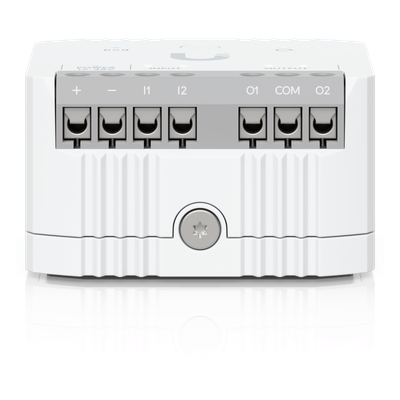 UBIQUITI - Relé Inteligente / Contacto Seco 10A / 12-48V DC / 12-240V AC / Alcance Inalámbrico 2 km (1.2 mi) / Integración UniFi Protect
