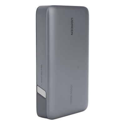 UGREEN - Power Bank / 20000mAh / 100W Max / 3 Salidas USB-C + USB-A / PD 3.0 / QC3.0 / Pantalla Inteligente / Carcasa Ignífuga / Gris