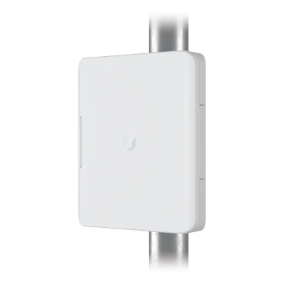 UBIQUITI - Caja Terminal de Fibra Óptica para Exterior / IPX5 / Montaje en Poste Ø35-60 mm (1.38-2.36') / Policarbonato UV / 249×218×60 mm (9.8×8.6×2.4')