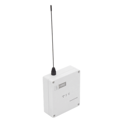 SFIRE - Transmisor Inalámbrico / 2 Contactos Secos NA / Alcance 2500 m (8202.1 ft) / 433.92 MHz / Antena 190 mm / -20°C a +80°C