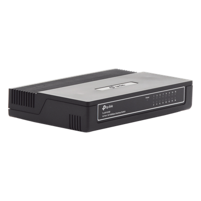 TP-LINK - Switch de escritorio / 16 puertos RJ45 / 10/100 Mbps / Sin ventilador / 7.9 x 5.6 x 1.6 in