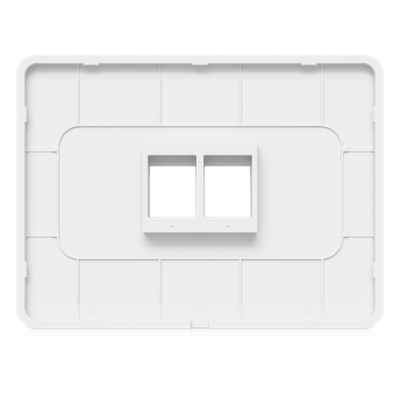 UBIQUITI - Placa de Pared Keystone / 2 Puertos / Horizontal / Superficie Pintable / 4.4 x 3.2 x 0.12 in / Paquete 4 Piezas