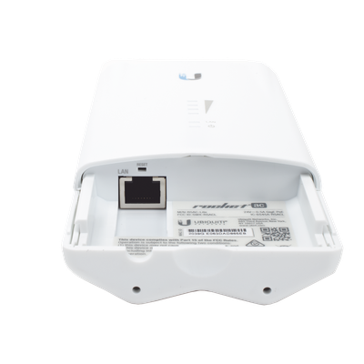 UBIQUITI - Radio Estación Base / 5 GHz / 500 Mbps / Gigabit Ethernet / Dual RP-SMA / -40°C a 80°C (-40°F a 176°F)