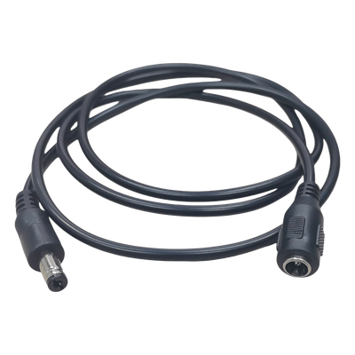 EPCOM POWERLINE - Cable de Alimentación DC / Conector Macho a Hembra 5.5x2.1 mm / 22 AWG / 1 m (3.28 ft) / Polarizado / Forro Negro