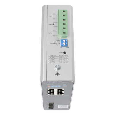 RUIJIE - Switch Industrial PoE+ / 4 Puertos Gigabit / 1 PoE++ 60W + 3 PoE+ 30W / 2 SFP Uplink / 12 Gbps / -40°C a 75°C / Protección 6 kV