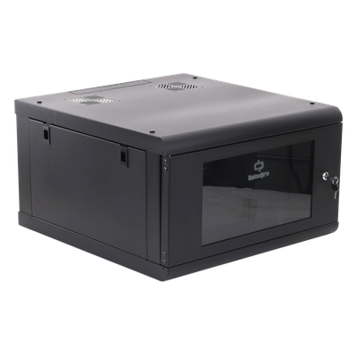 LINKEDPRO - Gabinete de Pared / 6U / 19 in / 635 mm (2.08 ft) Profundidad / Cristal Templado / Acero Calibre 18 / 100 kg Carga